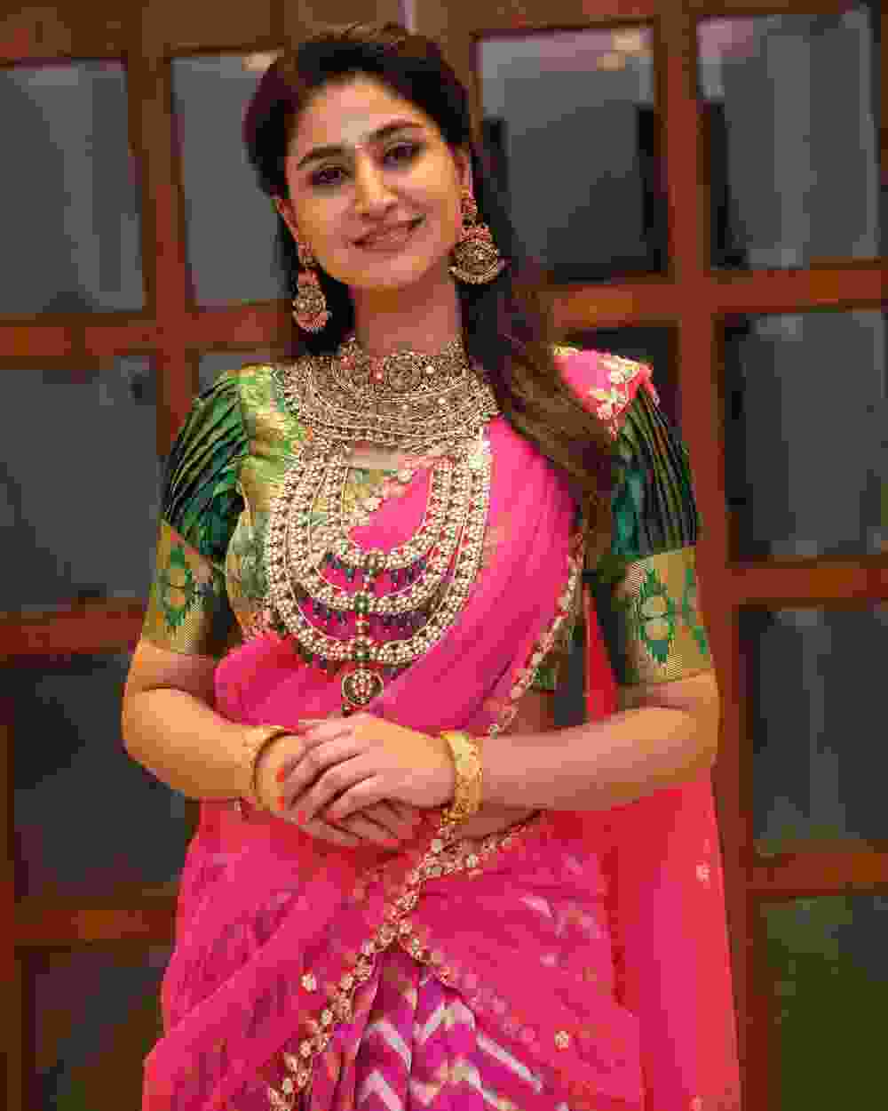 Fabric Printed Half Saree